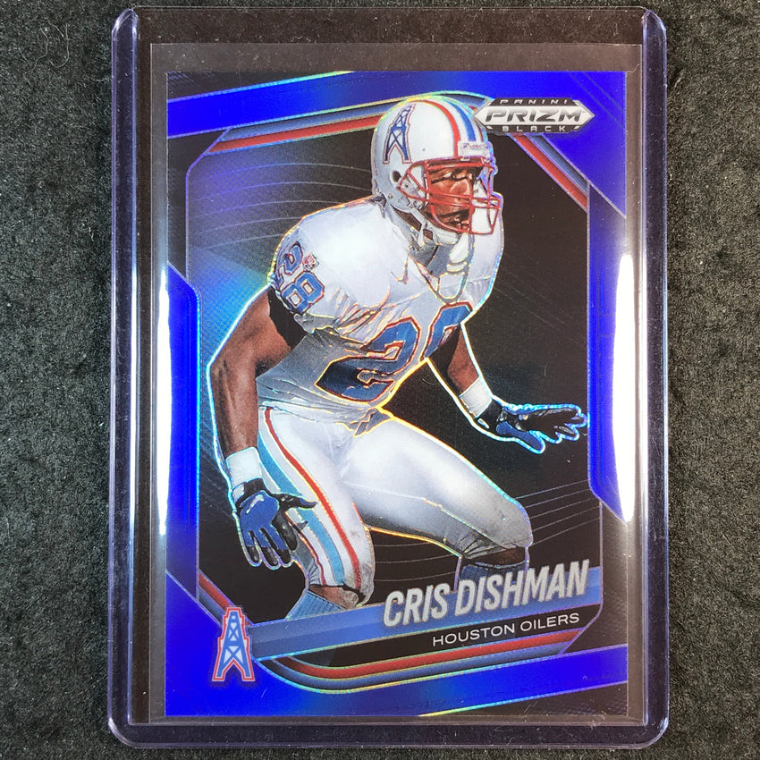 2025 Prizm Black Football CRIS DISHMAN Base Blue 73/199 #66
