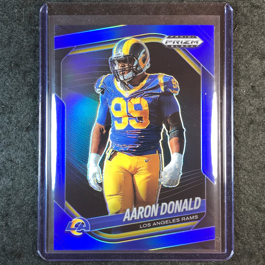 2025 Prizm Black Football AARON DONALD Base Blue 83/199 #78
