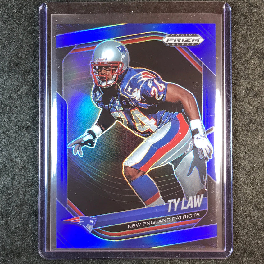 2025 Prizm Black Football TY LAW Base Blue 183/199 #93