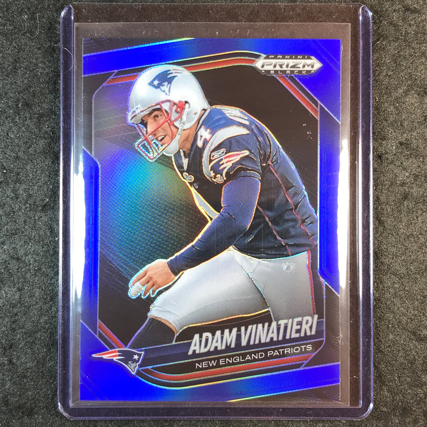 2025 Prizm Black Football ADAM VINATIERI Base Blue 63/199 #94
