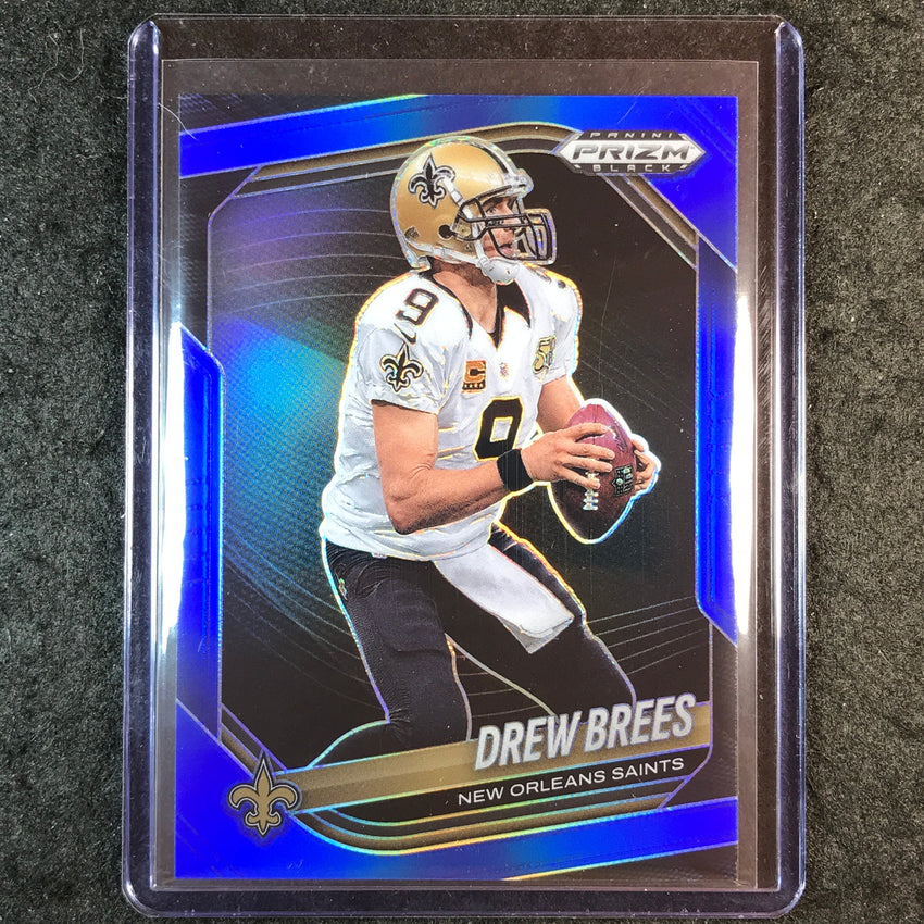 2025 Prizm Black Football DREW BREES Base Blue 29/199 #98