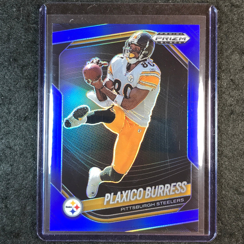 2025 Prizm Black Football PLAXICO BURRESS Base Blue 73/199 #124