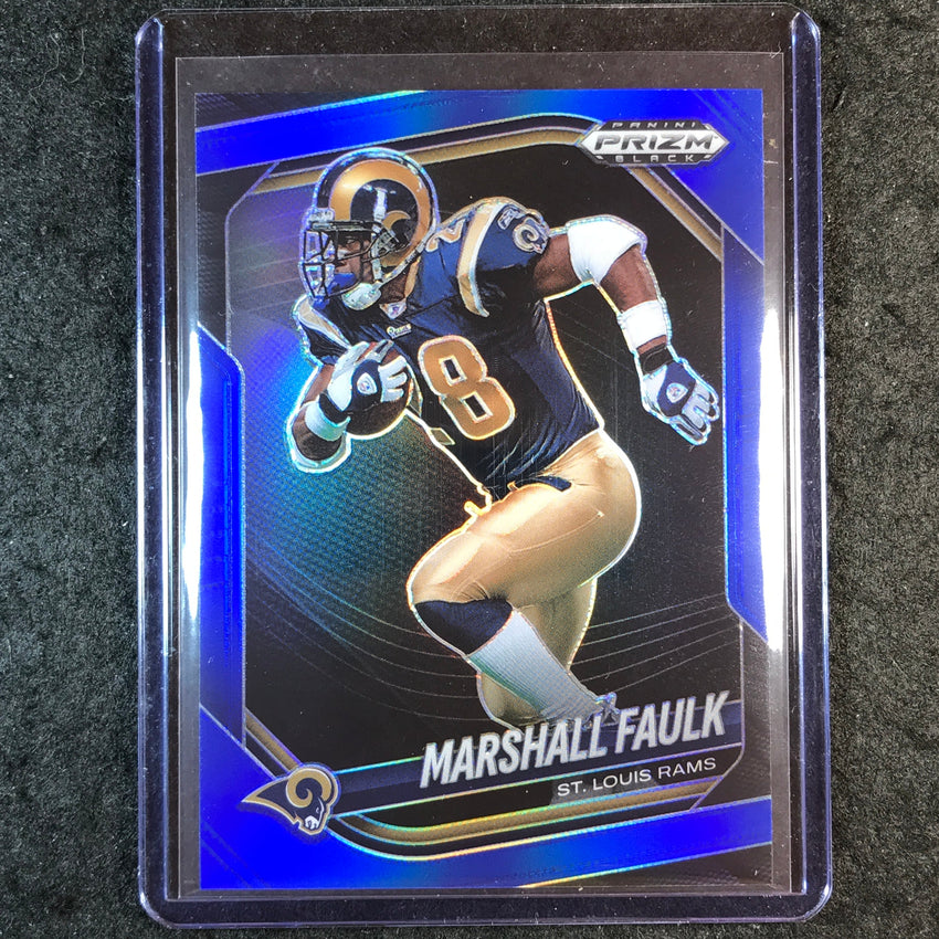 2025 Prizm Black Football MARSHALL FAULK Base Blue 184/199 #140