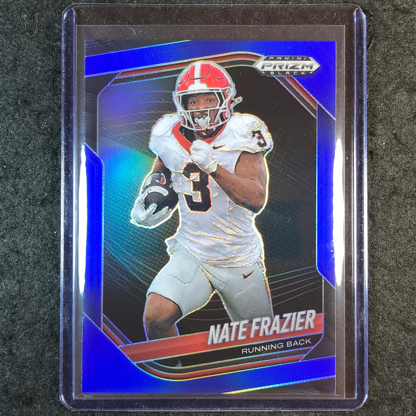2025 Prizm Black Football NATE FRAZIER Prospect Blue 87/199 #156