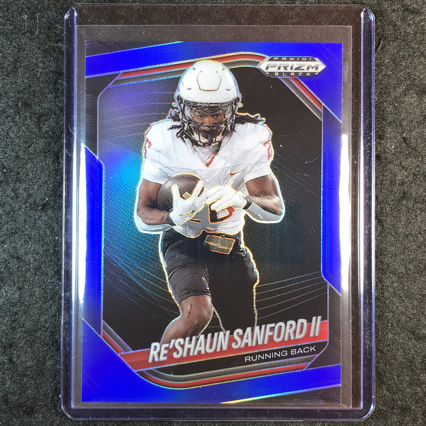 2025 Prizm Black Football RE'SHAUN SANFORD II Prospect Blue 148/199 #159