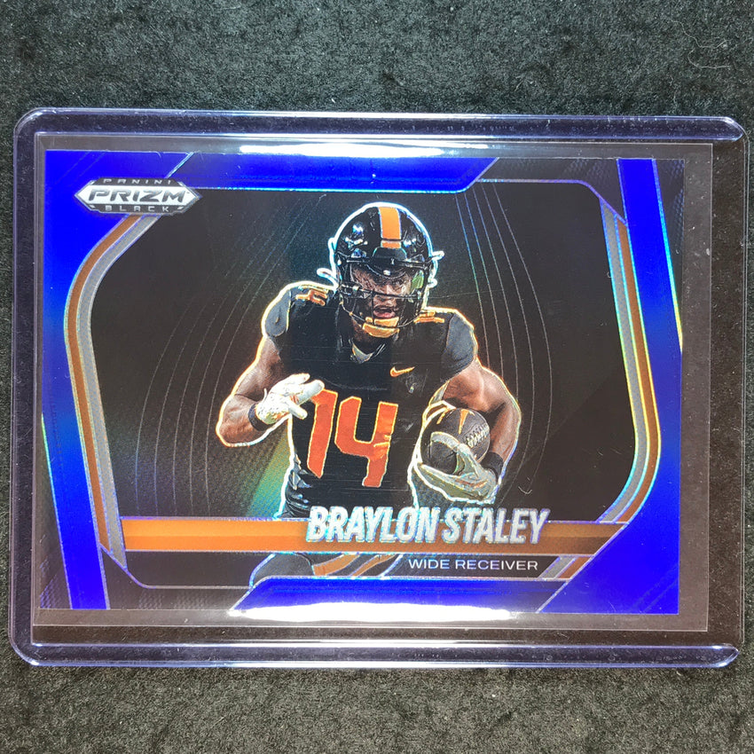 2025 Prizm Black Football BRAYLON STALEY Prospect Extended Blue 106/199 #191