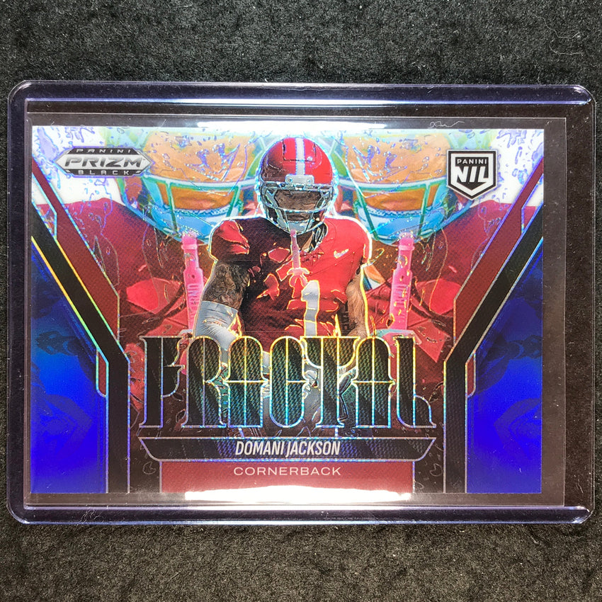 2025 Prizm Black Football DOMANI JACKSON Fractal NIL Blue 152/199 #11