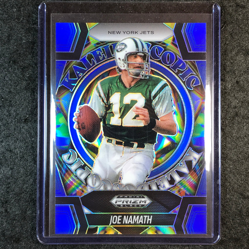 2025 Prizm Black Football JOE NAMATH Kaleidoscopic Blue 122/199 #11