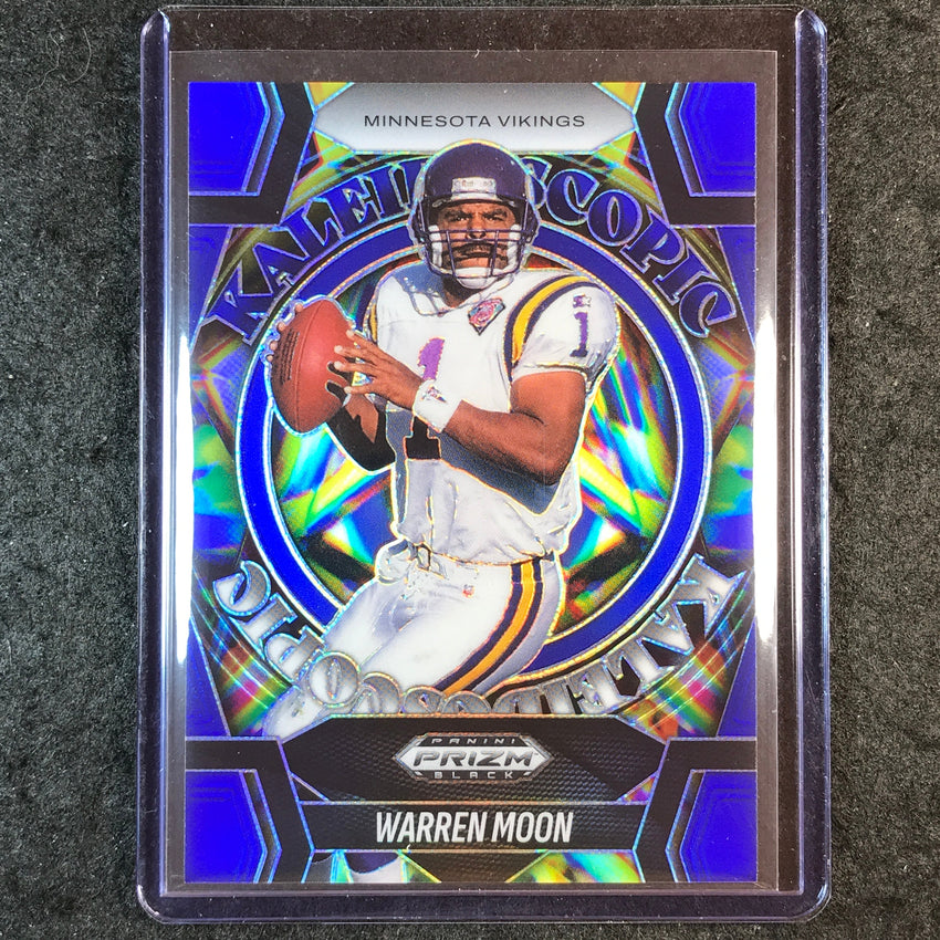 2025 Prizm Black Football WARREN MOON Kaleidoscopic Blue 35/199 #25