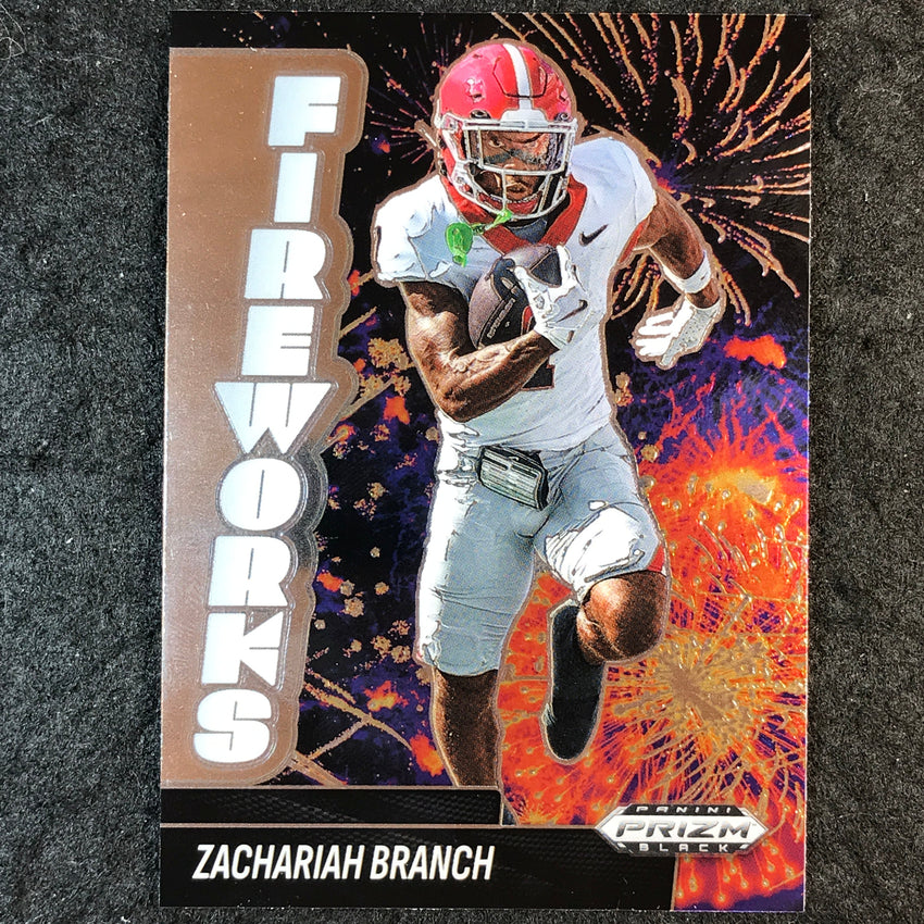 2025 Prizm Black Football ZACHARIAH BRANCH Fireworks Base #4