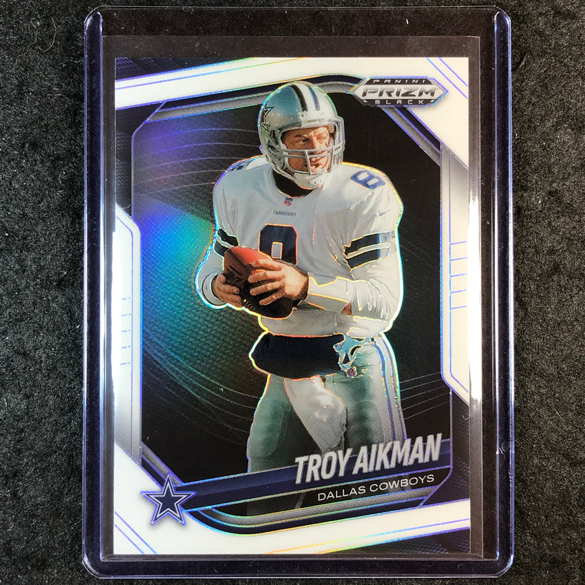 2025 Prizm Black Football TROY AIKMAN Base White 59/175 #45