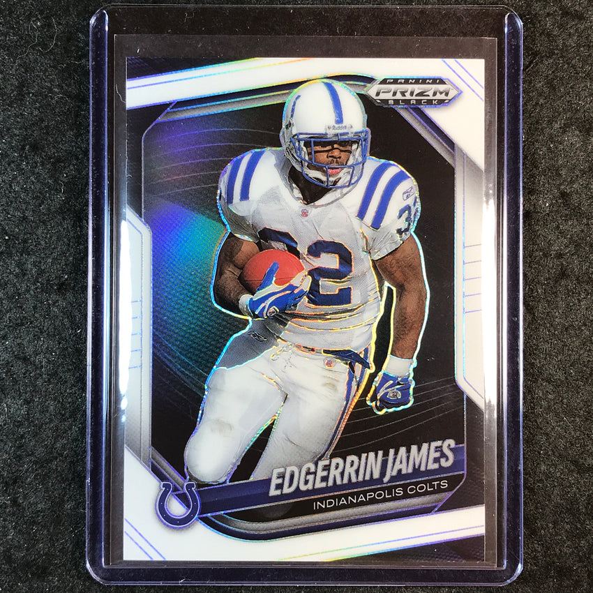 2025 Prizm Black Football EDGERRIN JAMES Base White 107/175 #70