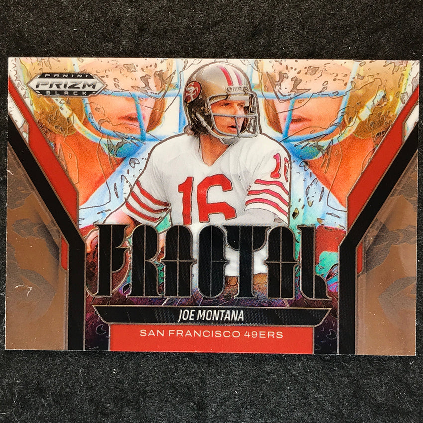 2025 Prizm Black Football JOE MONTANA Fractal Base #5