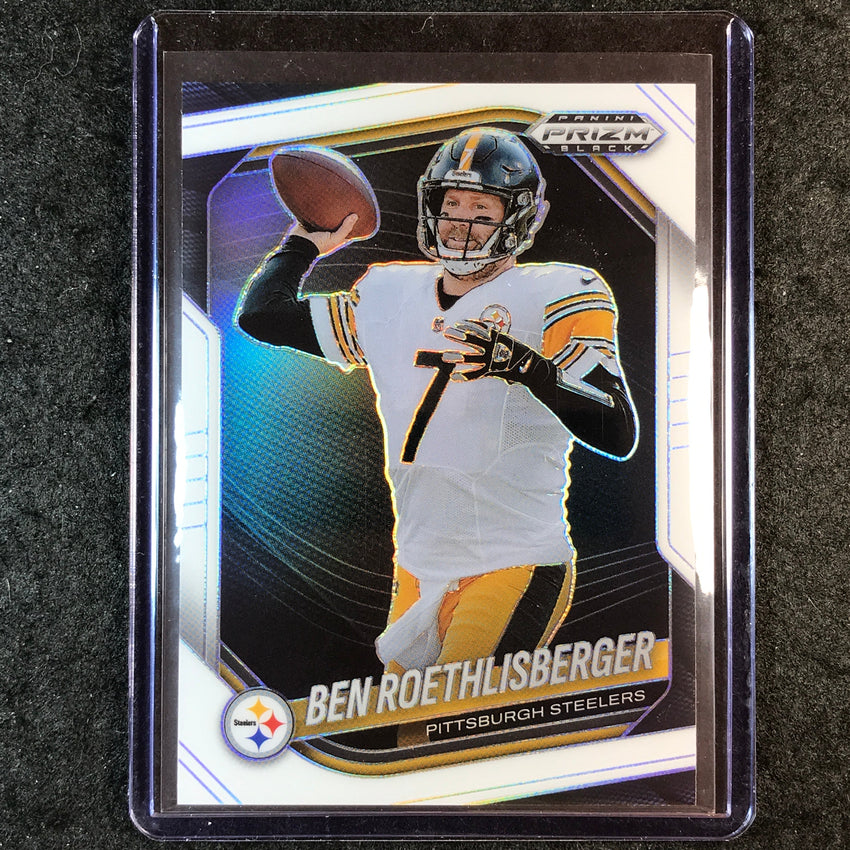2025 Prizm Black Football BEN ROETHLISBERGER Base White 164/175 #125