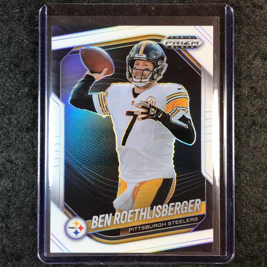2025 Prizm Black Football BEN ROETHLISBERGER Base White 7/175 #125