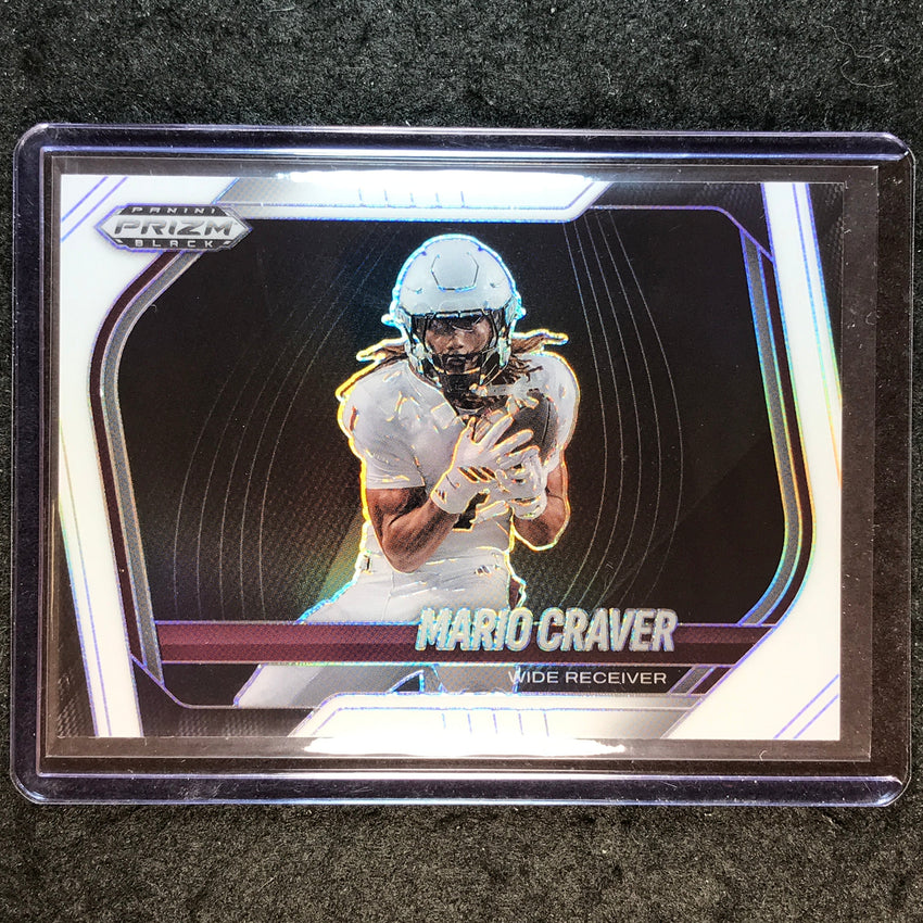 2025 Prizm Black Football MARIO CRAVER Prospect Extended White 45/175 #185
