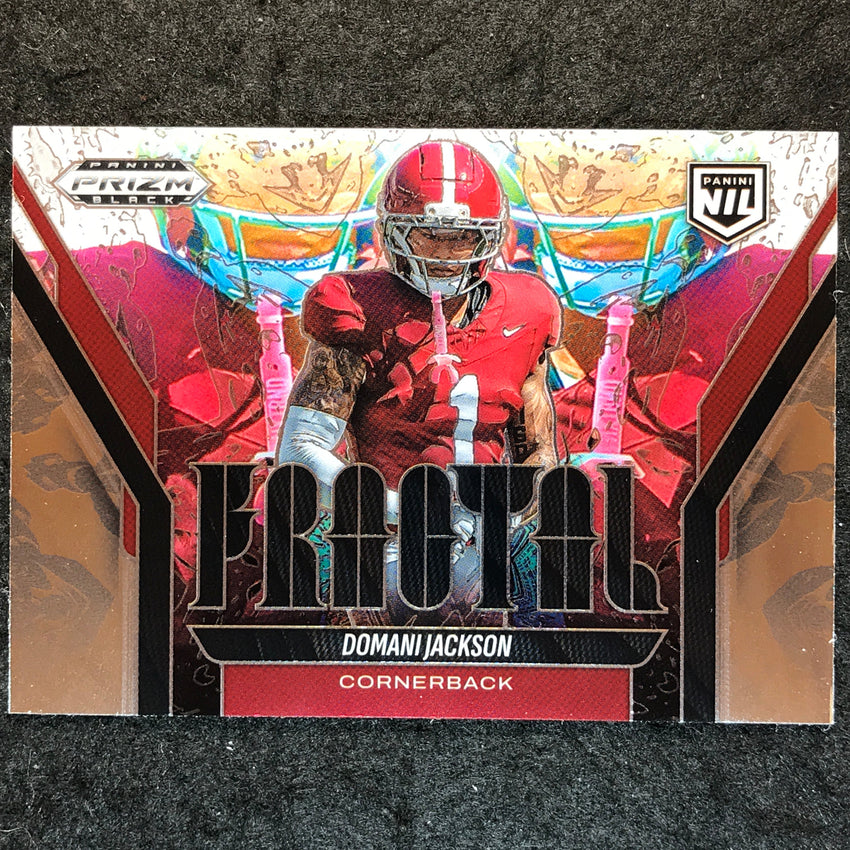 2025 Prizm Black Football DOMANI JACKSON Fractal Base #11