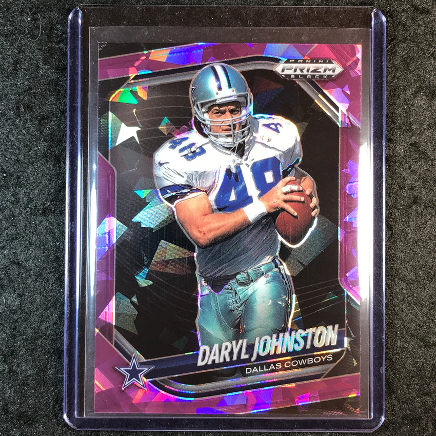 2025 Prizm Black Football DARYL JOHNSTON Base Purple Ice 67/149 #47
