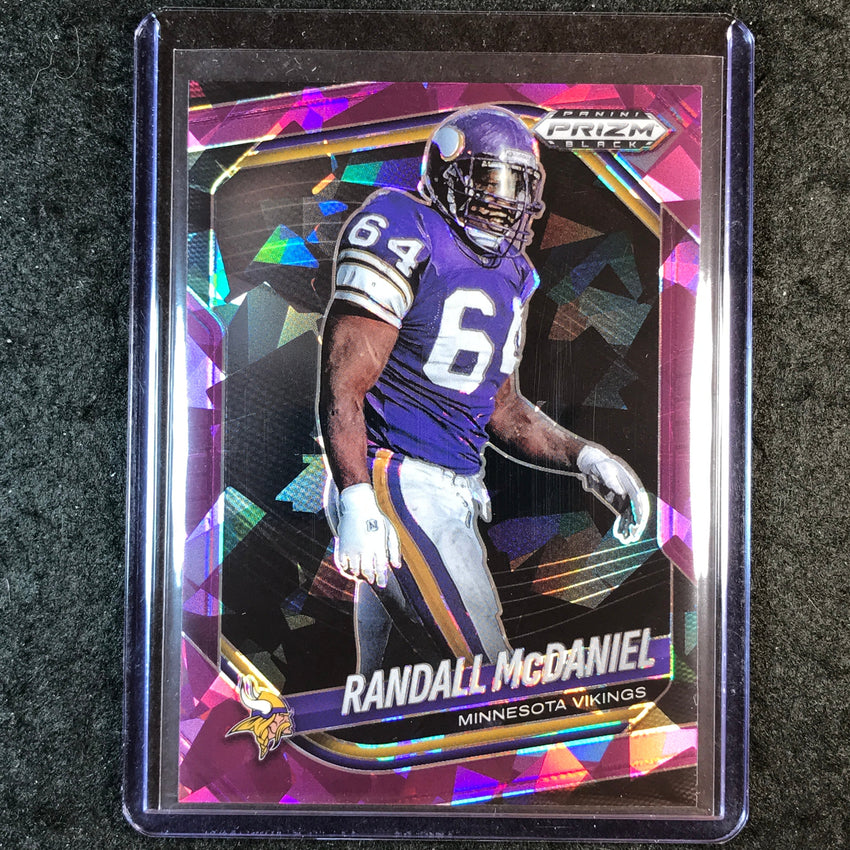 2025 Prizm Black Football RANDALL MCDANIEL Base Purple Ice 10/149 #91