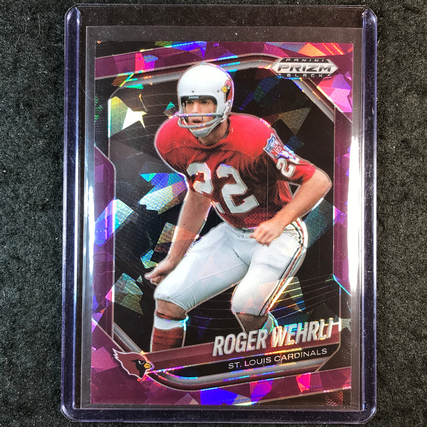 2025 Prizm Black Football ROGER WEHRLI Base Purple Ice 36/149 #138