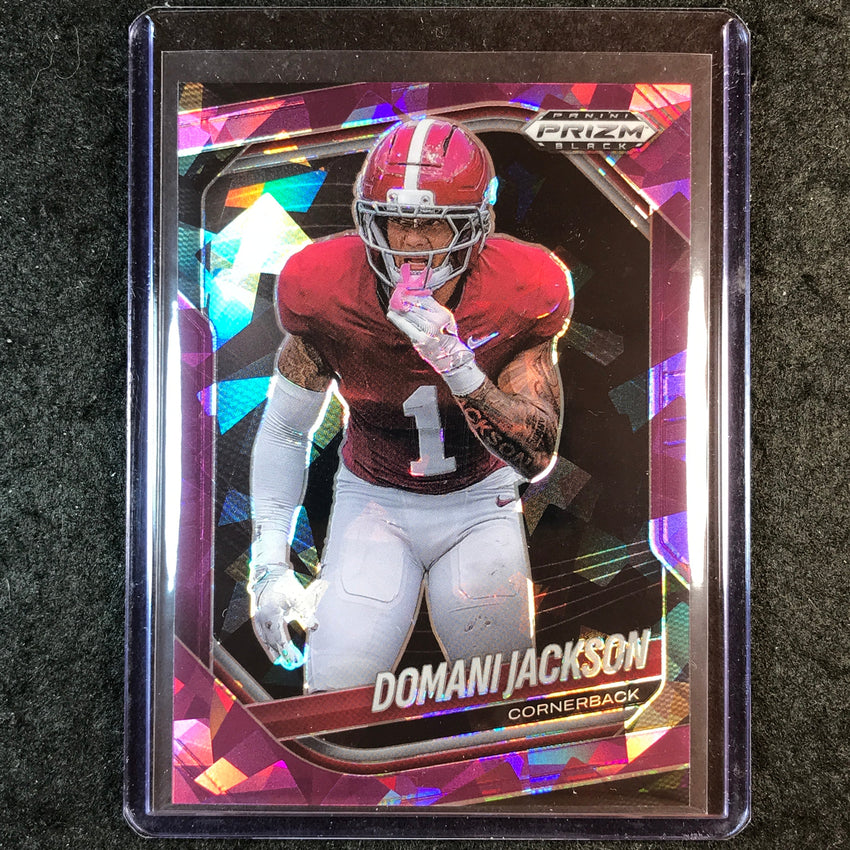 2025 Prizm Black Football DOMANI JACKSON Prospect Purple Ice 56/149 #151