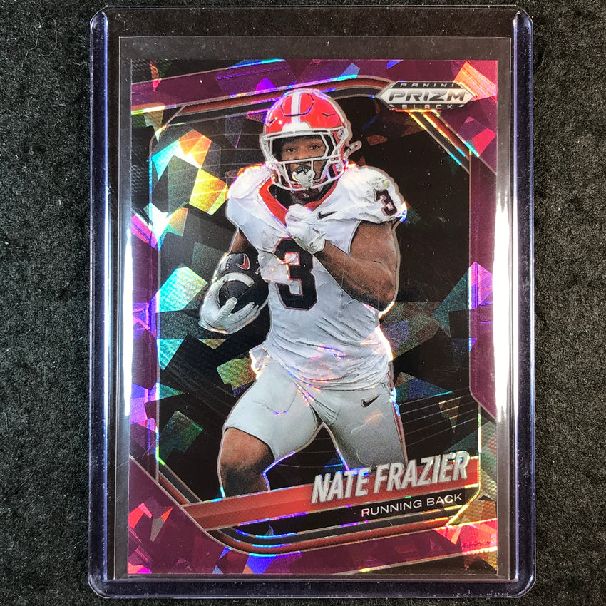 2025 Prizm Black Football NATE FRAZIER Prospect Purple Ice 124/149 #156