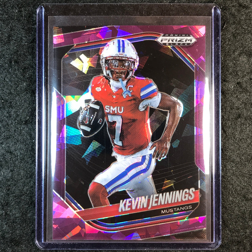 2025 Prizm Black Football KEVIN JENNINGS Prospect Purple Ice 128/149 #171