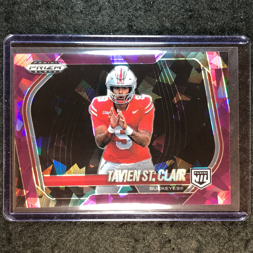 2025 Prizm Black Football TAVIEN ST. CLAIR Prospect Extended Purple Ice 70/149