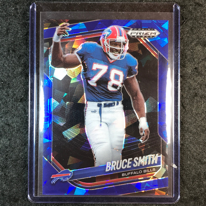 2025 Prizm Black Football BRUCE SMITH Base Blue Ice 68/125 #11