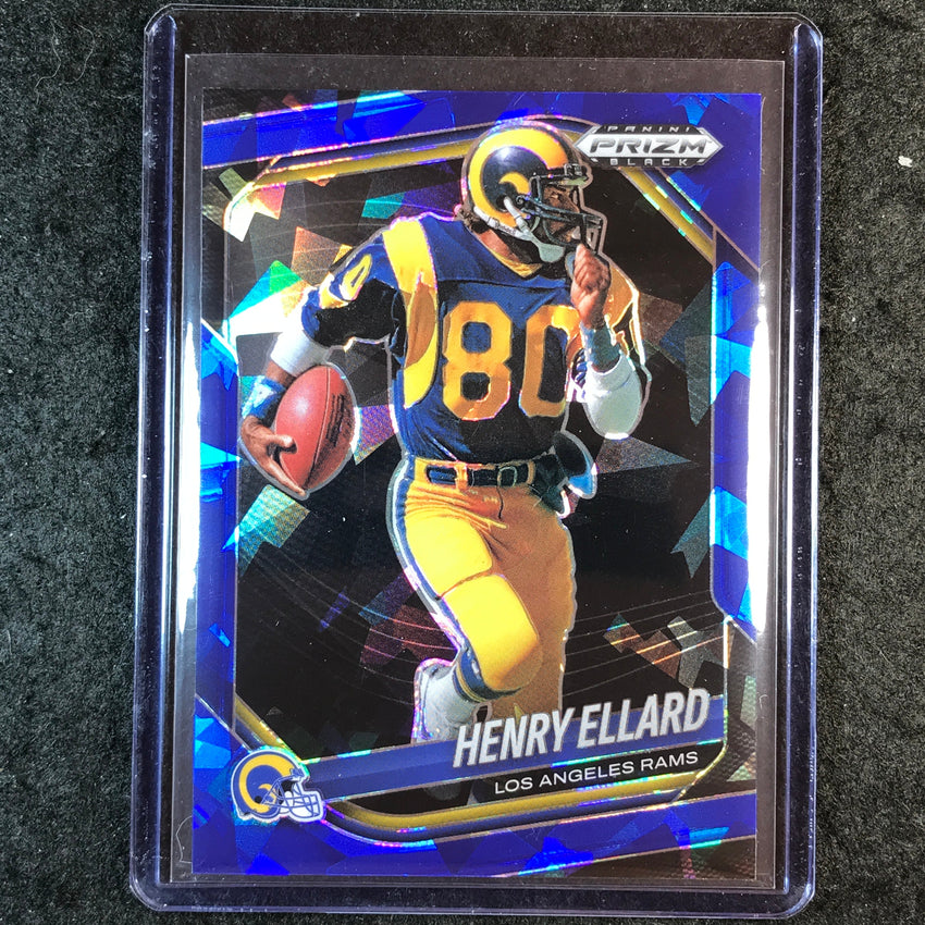 2025 Prizm Black Football HENRY ELLARD Base Blue Ice 48/125 #80