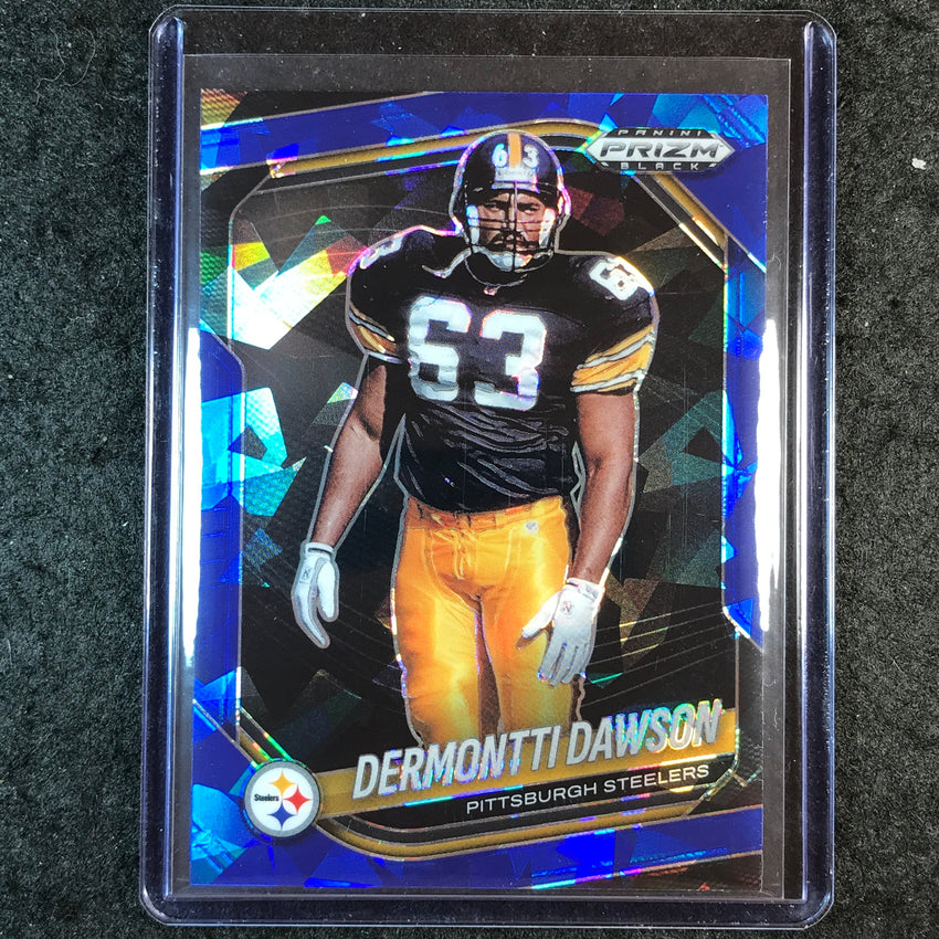 2025 Prizm Black Football DERMONTTI DAWSON Base Blue Ice 58/125 #119
