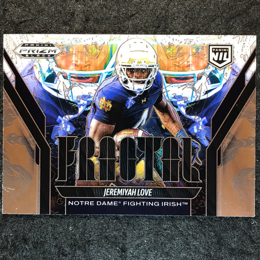 2025 Prizm Black Football JEREMIYAH LOVE Fractal Base #18