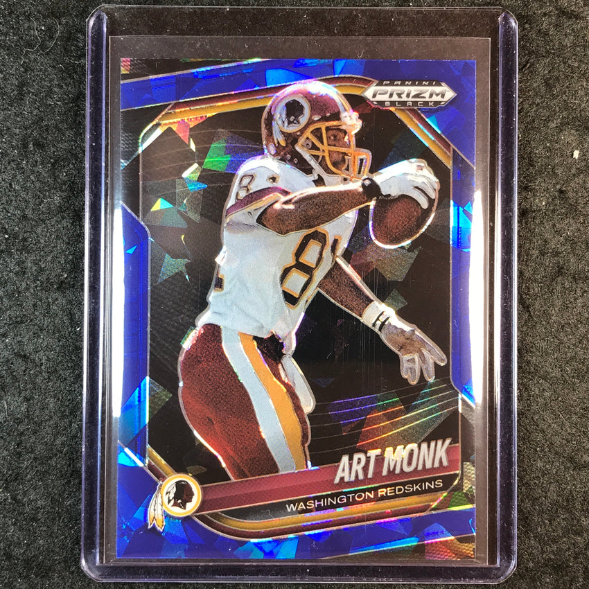 2025 Prizm Black Football ART MONK Base Blue Ice 64/125 #147