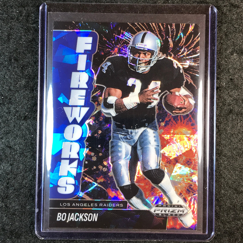 2025 Prizm Black Football BO JACKSON Fireworks Blue Ice 59/125 #19