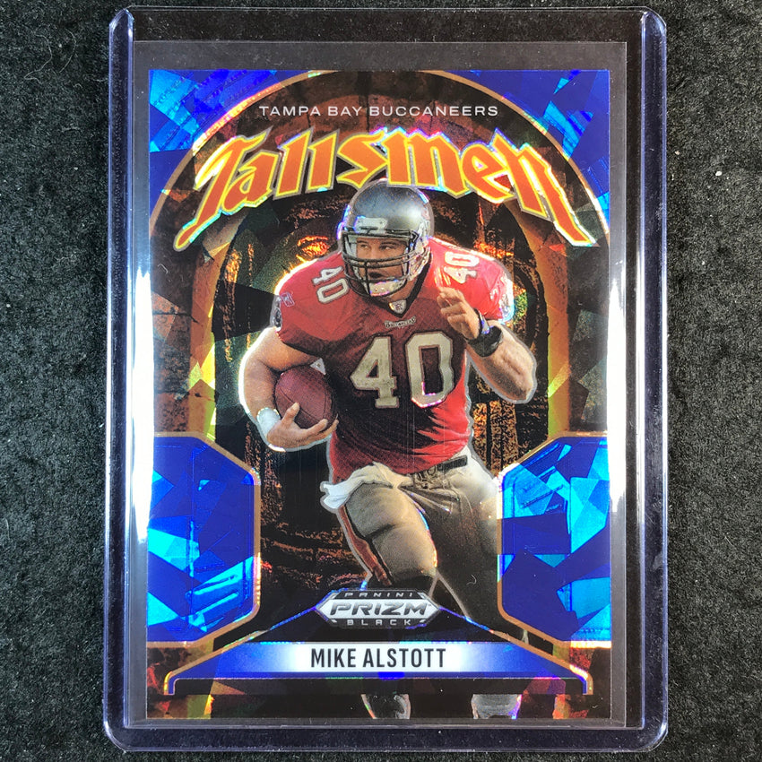 2025 Prizm Black Football MIKE ALSTOTT Talismen Blue Ice 25/125 #2
