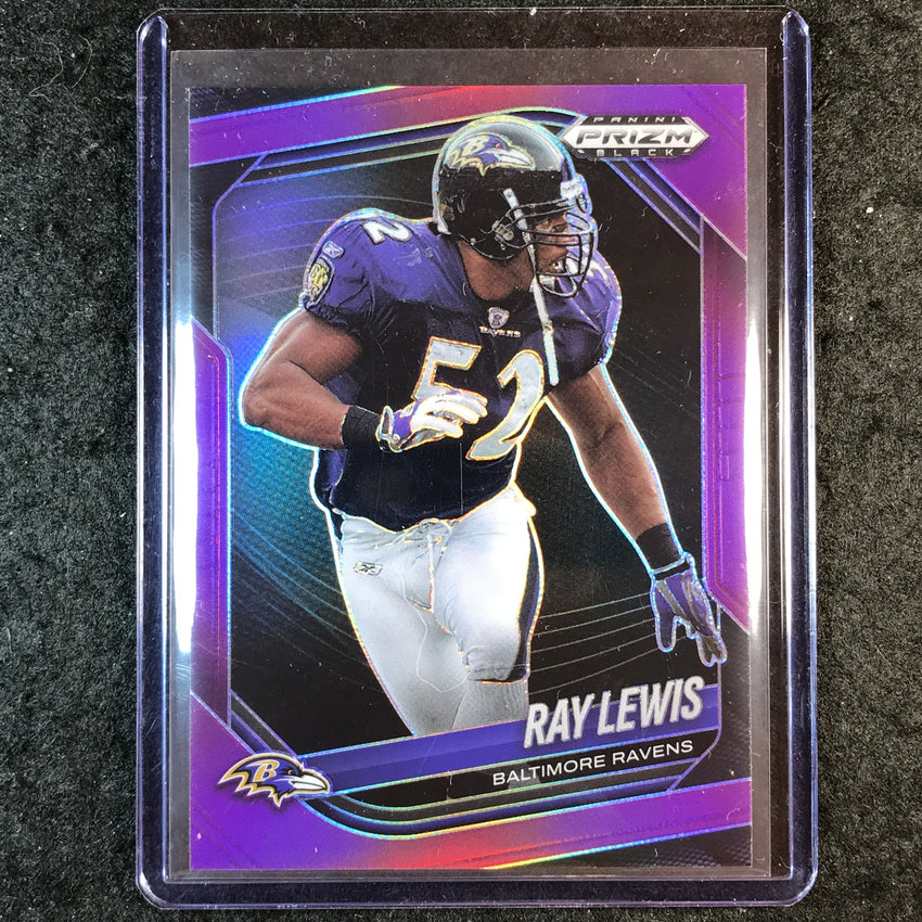 2025 Prizm Black Football RAY LEWIS Base Purple 38/99 #8