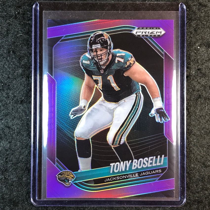 2025 Prizm Black Football TONY BOSELLI Base Purple 62/99 #72