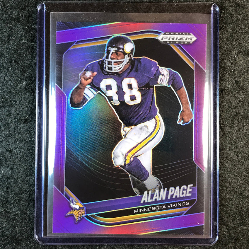 2025 Prizm Black Football ALAN PAGE Base Purple 40/99 #85