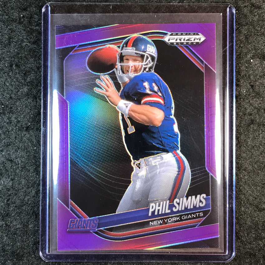 2025 Prizm Black Football PHIL SIMMS Base Purple 66/99 #103