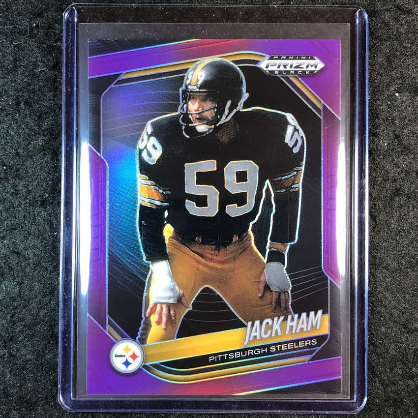 2025 Prizm Black Football JACK HAM Base Purple 49/99 #120