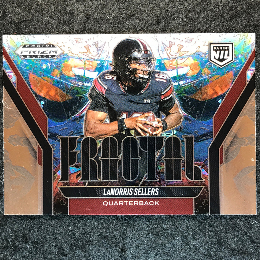 2025 Prizm Black Football LANORRIS SELLERS Fractal Base #22