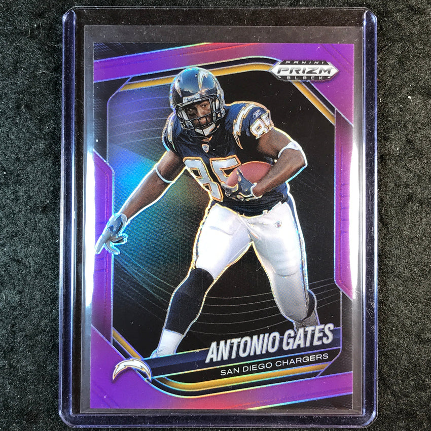 2025 Prizm Black Football ANTONIO GATES Base Purple 98/99 #126