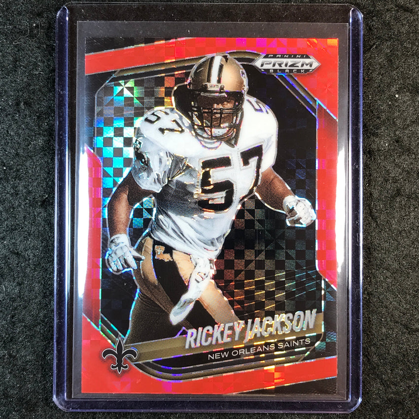 2025 Prizm Black Football RICKEY JACKSON Base Red Power 39/75 #95