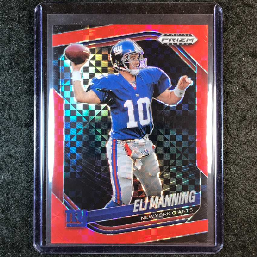 2025 Prizm Black Football ELI MANNING Base Red Power 67/75 #102