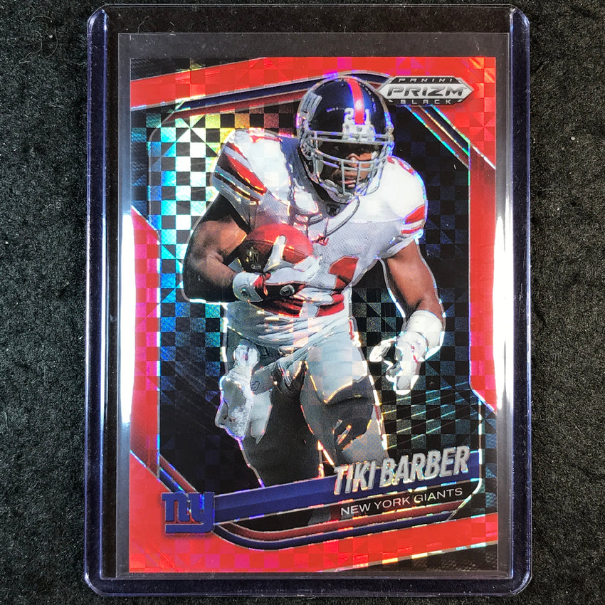 2025 Prizm Black Football TIKI BARBER Base Red Power 29/75 #104