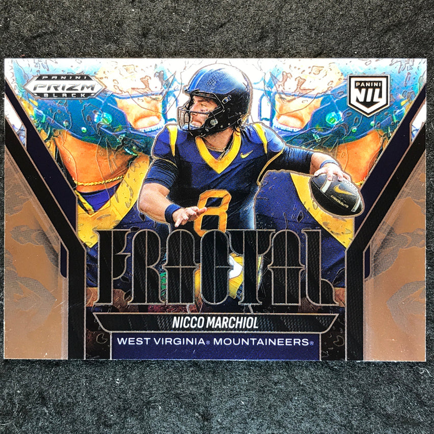 2025 Prizm Black Football NICCO MARCHIOL Fractal Base #25