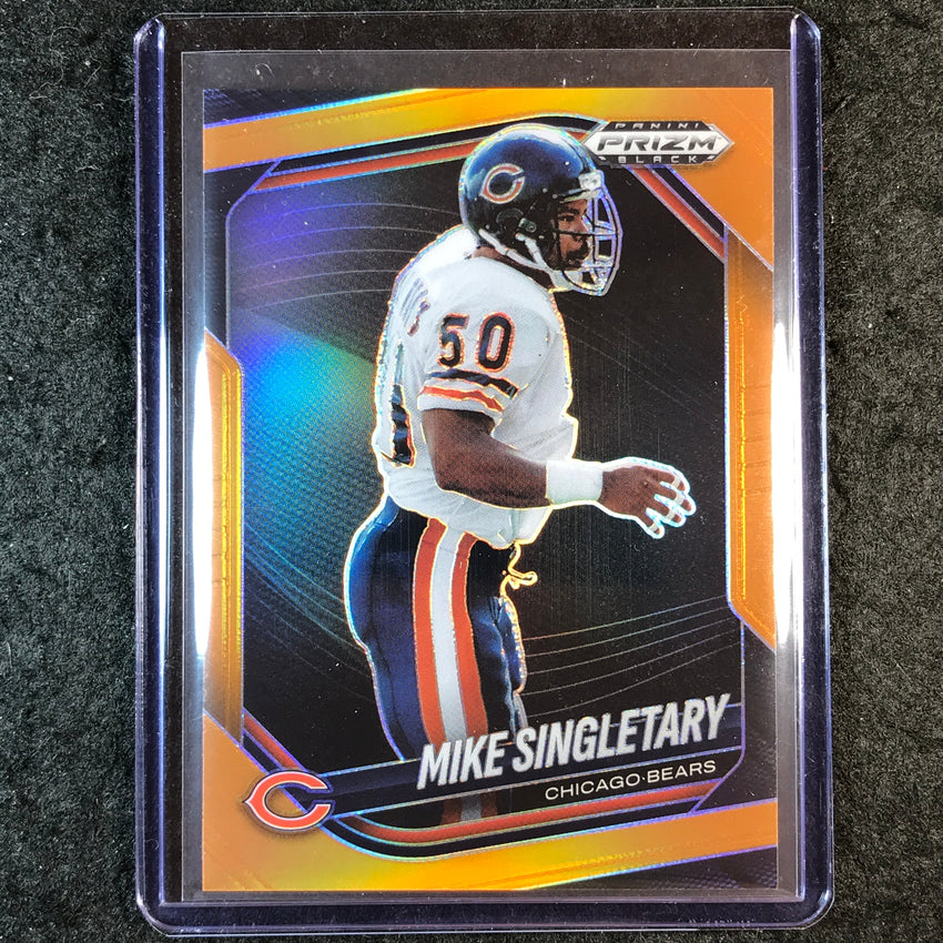 2025 Prizm Black Football MIKE SINGLETARY Base Orange 26/49 #23