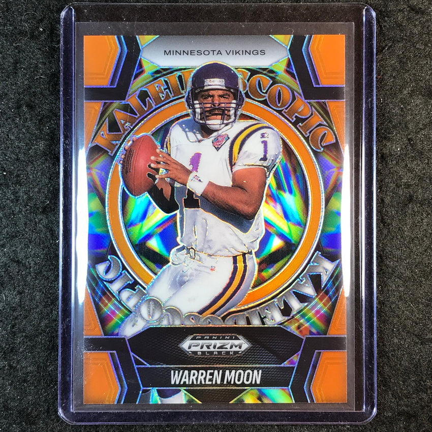 2025 Prizm Black Football WARREN MOON Kaleidoscopic Orange 25/49 #25
