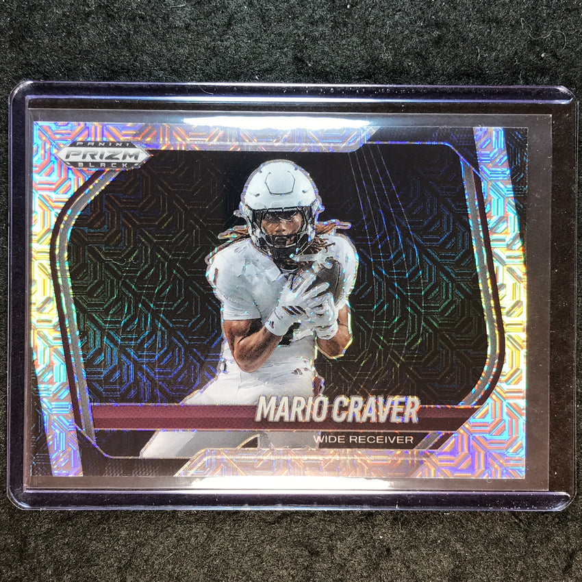 2025 Prizm Black Football MARIO CRAVER Prospect Extended Mojo 2/25 #185