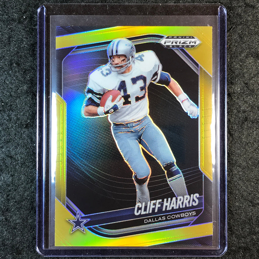 2025 Prizm Black Football CLIFF HARRIS Base Gold 4/10 #36